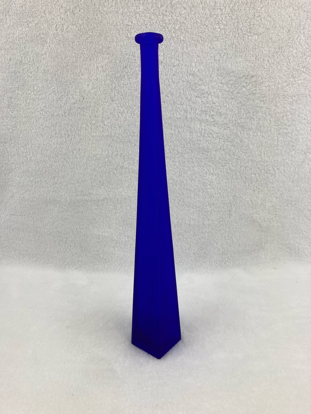 Cobalt Blue Decorative Long Neck Bottle 12.5”
